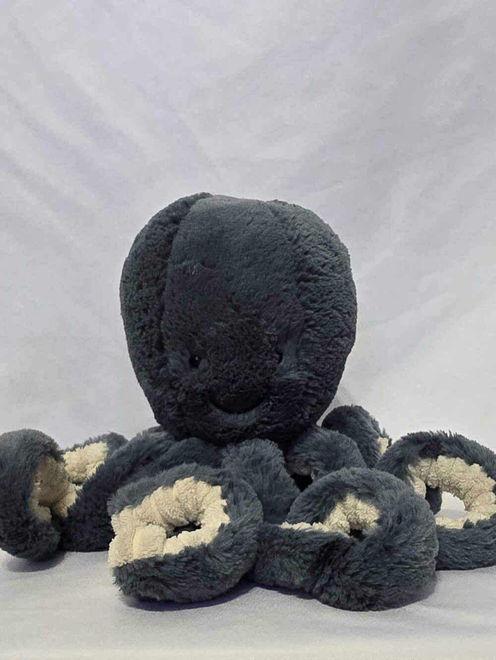 Jellycat Little Storm Octopus Plush Retired 7" Teal Blue Cream Corduroy Toy